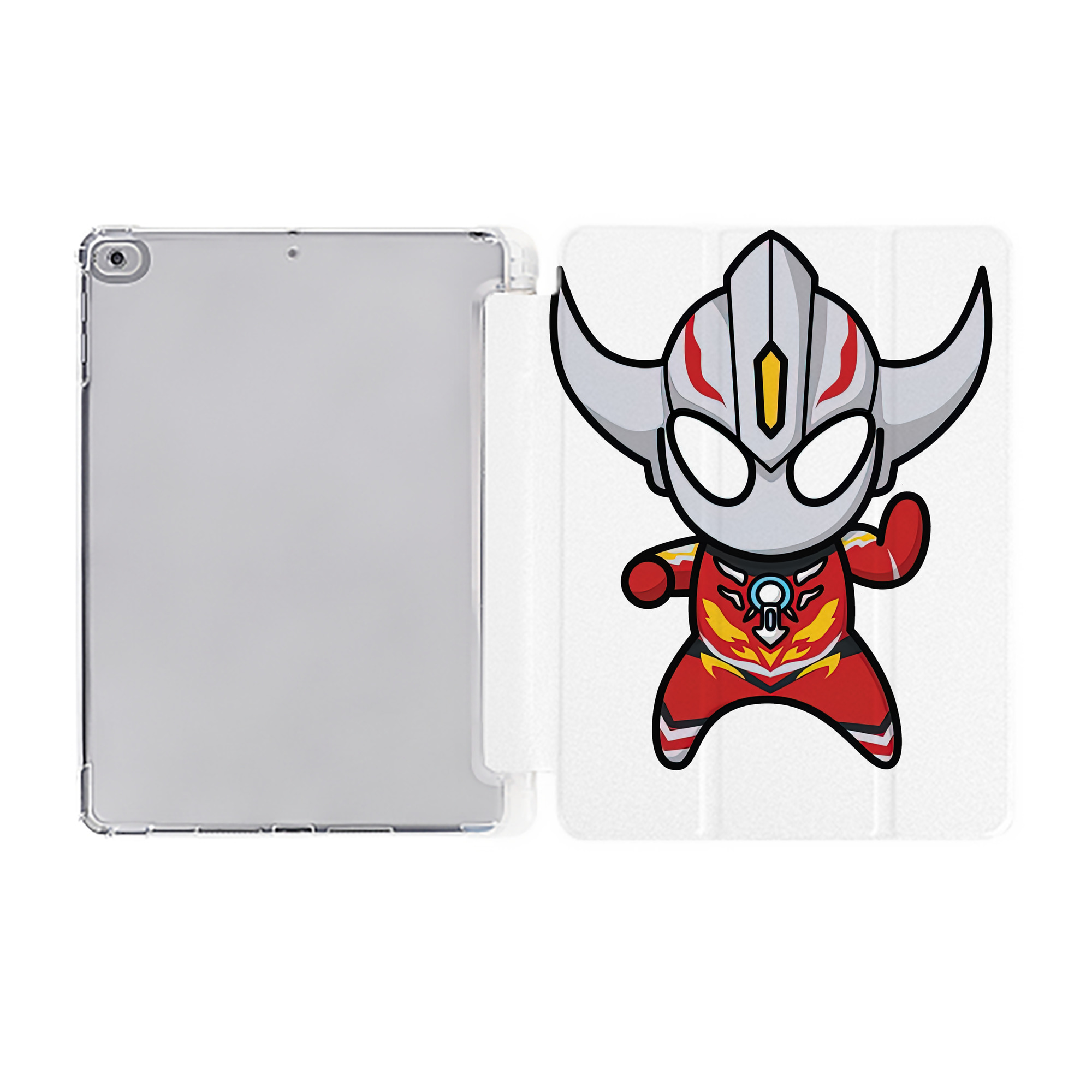 （画像用） ウルトラマン Ultraman IPad ケース ペン収納付き 三つ折りスタンド PUレザー×シリコン 対応機種9.5/10.5/10.9インチ